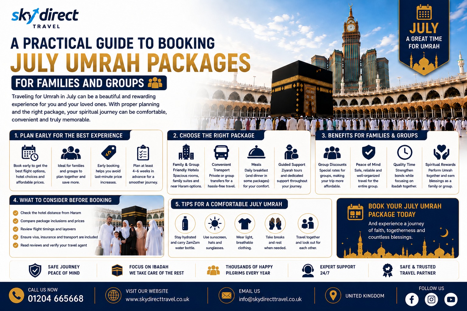 A Practical Guide to Booking July Umrah Packages for Families and Groups