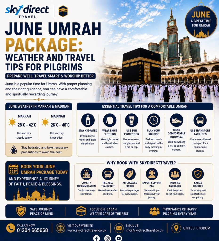 June Umrah Package: Weather and Travel Tips for Pilgrims