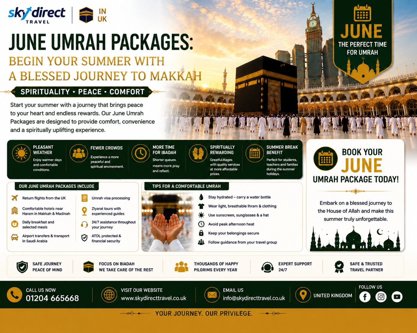June Umrah Packages: Begin Your Summer with a Blessed Journey to Makkah