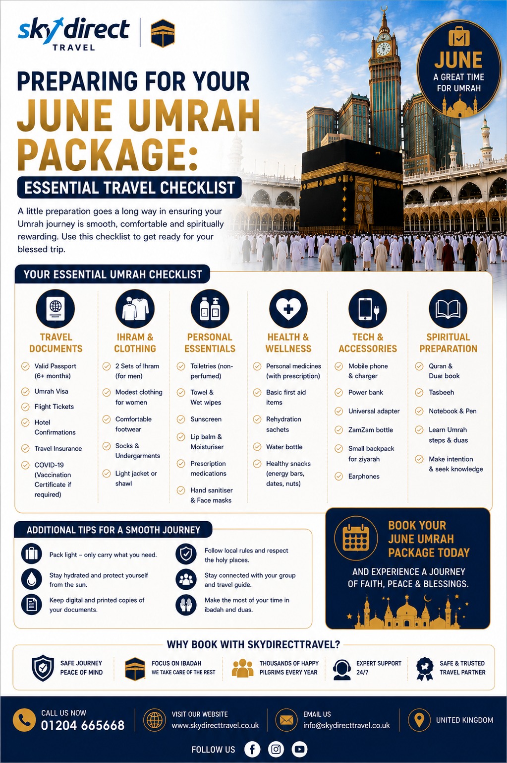 Preparing for Your June Umrah Package: Essential Travel Checklist